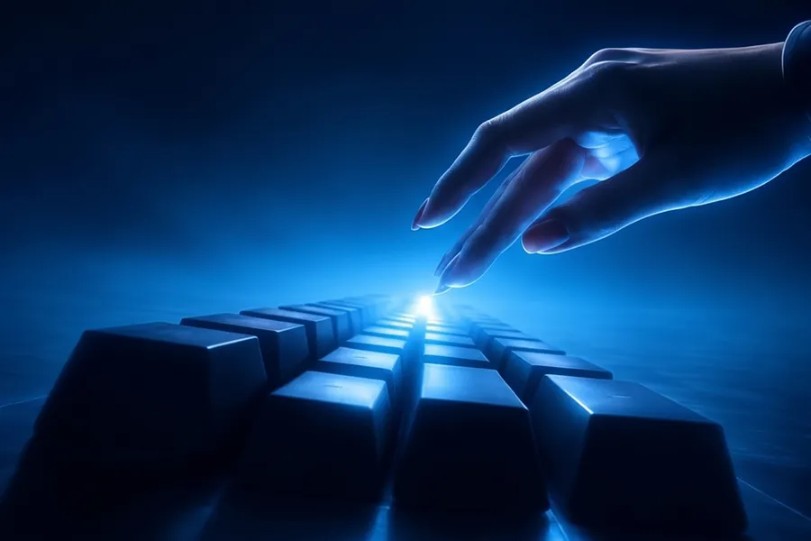 Colleagues joining hands together over a desk as a team
